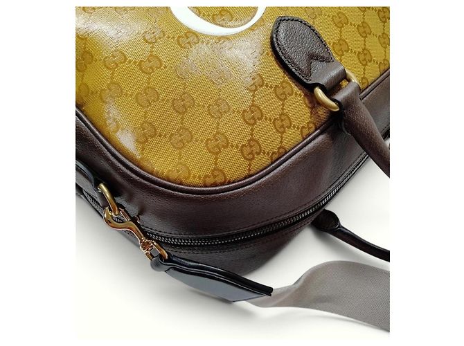Gucci x Adidas Borsa da Viaggio Duffle Monogramma GG Marrone - vista 12