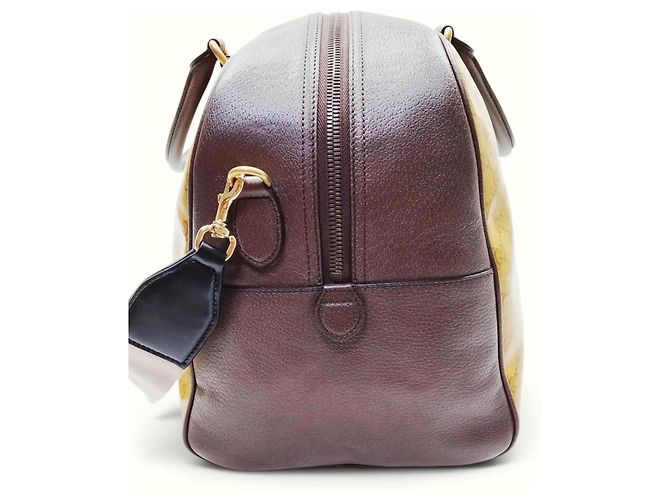 Gucci x Adidas Borsa da Viaggio Duffle Monogramma GG Marrone - vista 7