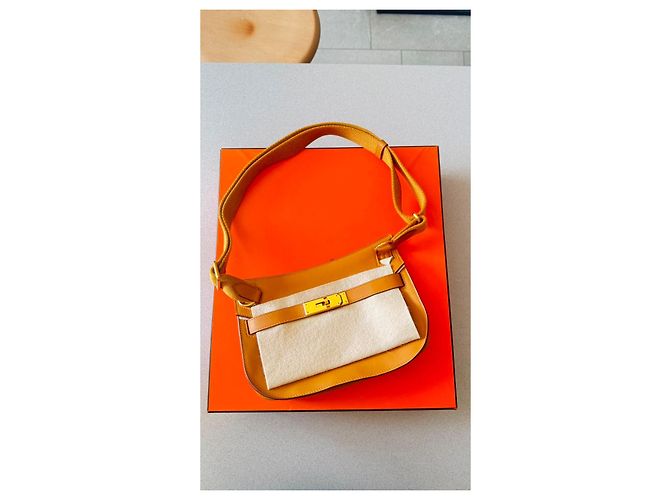 Jypsiere Borsa Hermès Jypsière mini in pelle Swift, sésame/caramel - vista 3