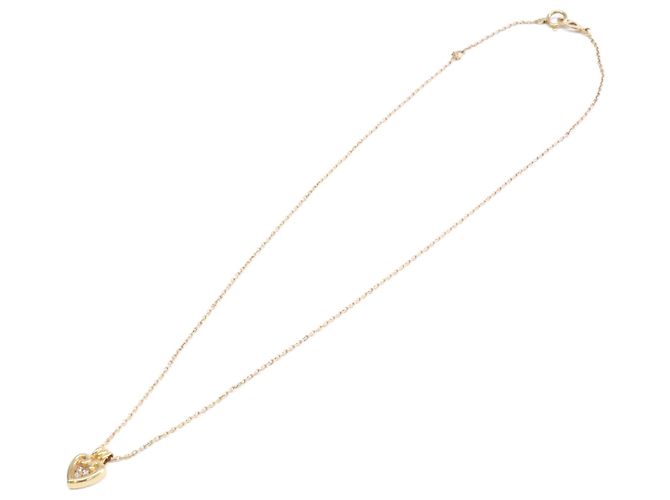 Collana con pendente a cuore in oro giallo e diamanti Christian Dior - vista 2