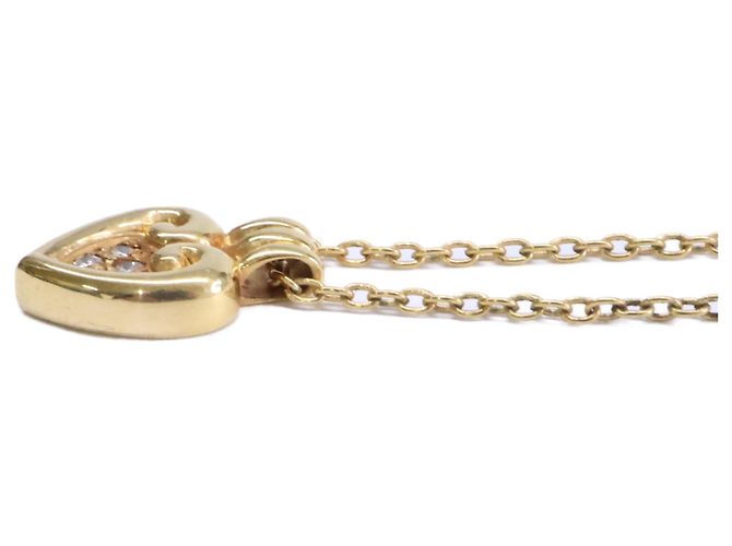 Collana con pendente a cuore in oro giallo e diamanti Christian Dior - vista 4
