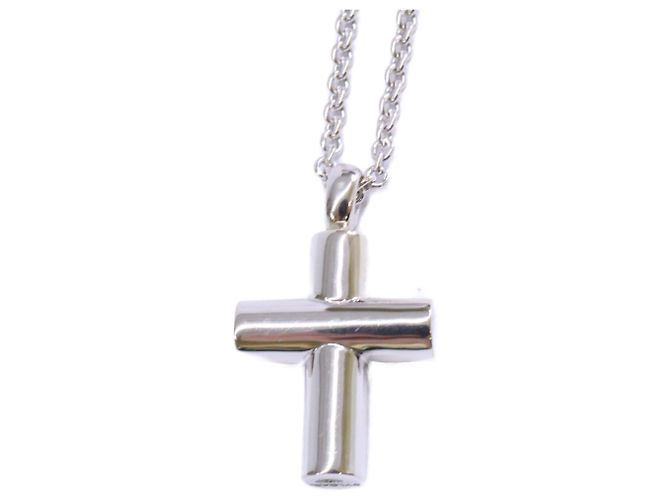 Bulgari Collana Bvlgari Croce Latina in Oro Bianco - vista 2