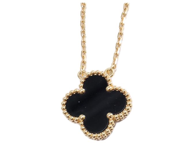 Collana Pendente Van Cleef & Arpels Vintage Alhambra Onyx - vista 3