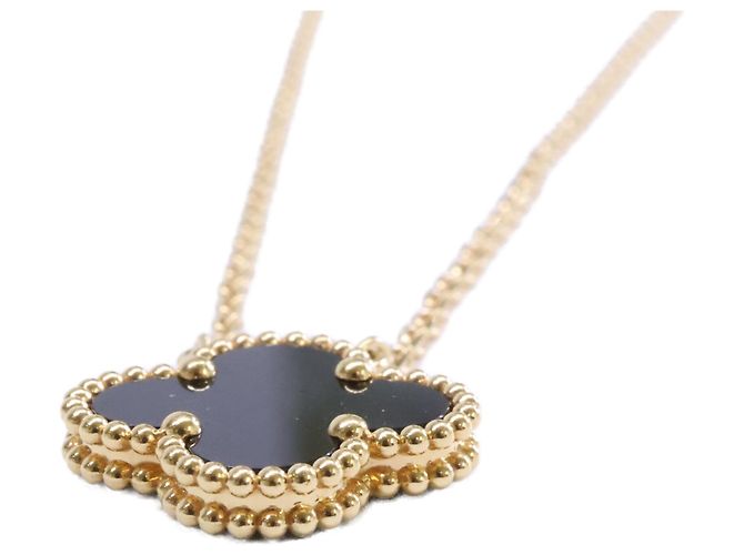 Collana Pendente Van Cleef & Arpels Vintage Alhambra Onyx - vista 5