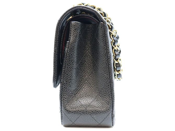 Borsa a tracolla Chanel Black Caviar Double Flap - vista 2