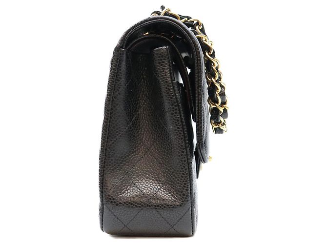Borsa a tracolla Chanel Black Caviar Double Flap - vista 4