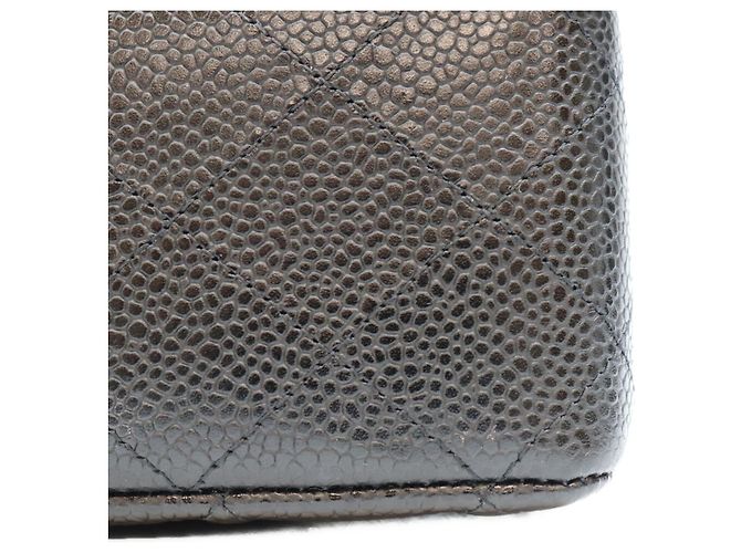 Borsa a tracolla Chanel Black Caviar Double Flap - vista 6