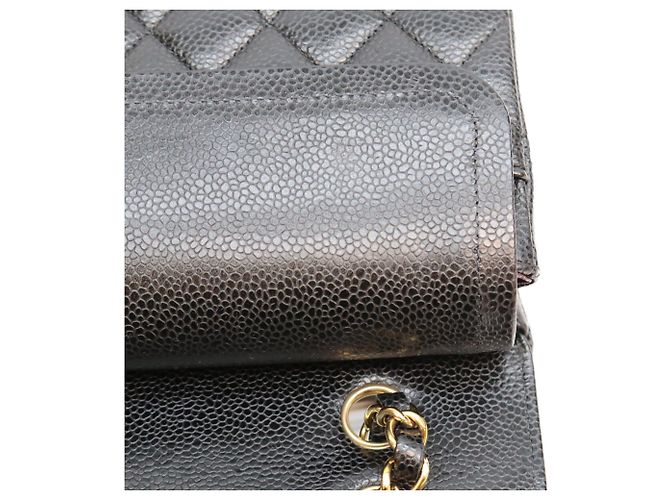 Borsa a tracolla Chanel Black Caviar Double Flap - vista 9