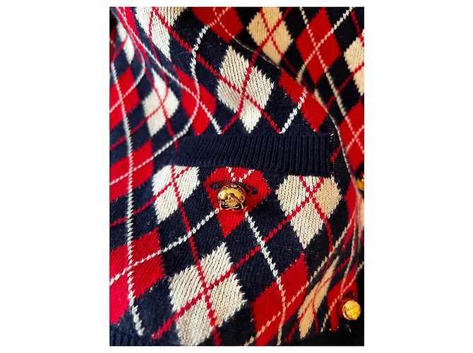 Prada Baumwoll-Cardigan mit Rautenmuster - Ansicht 4