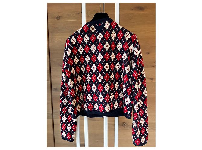 Prada Baumwoll-Cardigan mit Rautenmuster - Ansicht 5