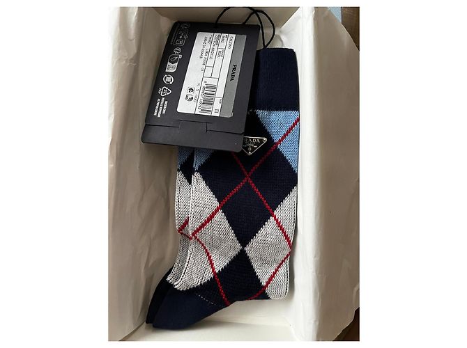 Meias Prada de algodão padrão Argyle - vista 7