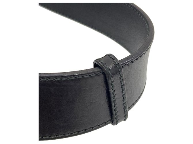 Gucci 114984 Interlocking G Black Leather Belt - view 12