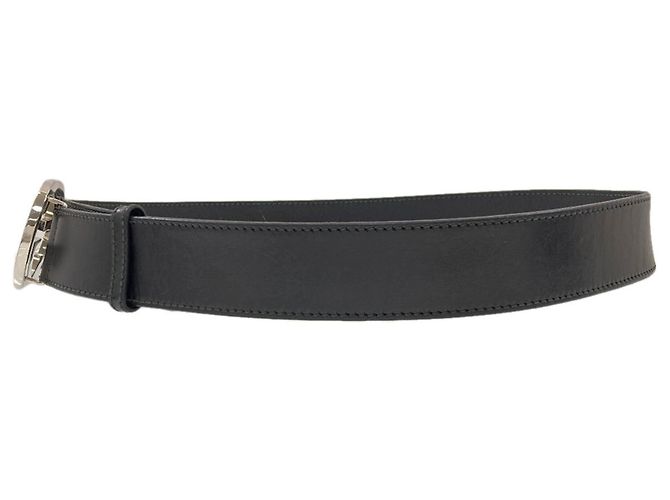 Gucci 114984 Interlocking G Black Leather Belt - view 2