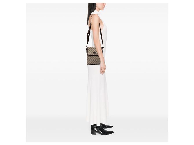Gucci Beige GG Supreme Crossbody - vista 6