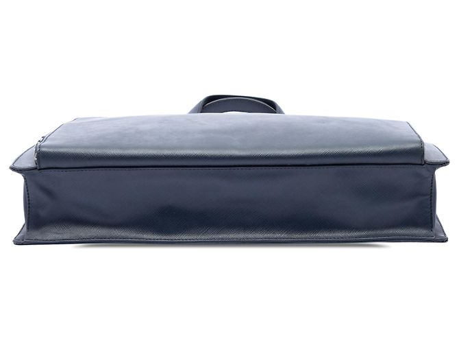 Borsa da lavoro Prada Blue Saffiano - vista 3