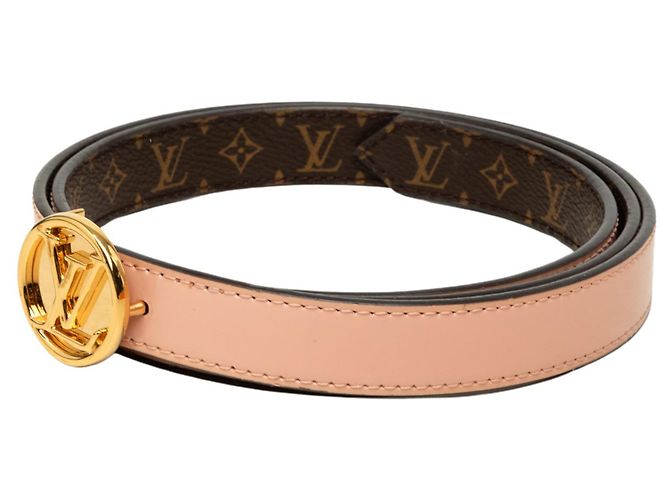 Louis Vuitton LV Circle Wendegürtel aus braunem Monogramm und Leder - Ansicht 2