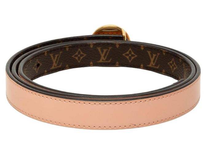 Louis Vuitton LV Circle Wendegürtel aus braunem Monogramm und Leder - Ansicht 3