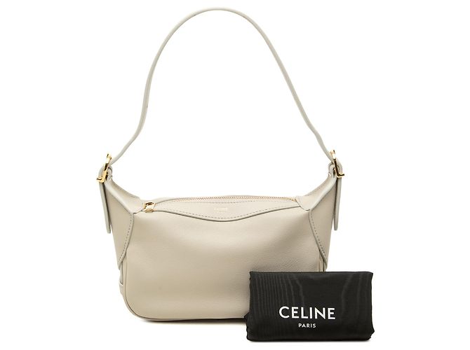 Céline Celine Borsa a tracolla Romy Mini in pelle di vitello grana morbida Marrone - vista 7