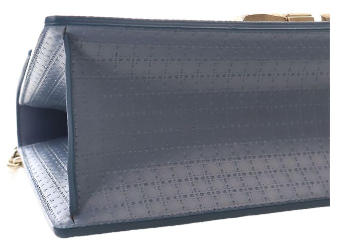 Dior Blue Calfskin Microcannage 30 Montaigne Chain Flap - vista 11