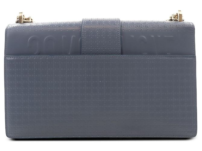 Dior Blue Calfskin Microcannage 30 Montaigne Chain Flap - vista 2
