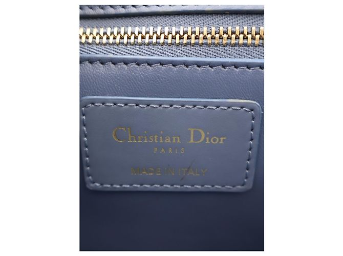 Dior Blue Calfskin Microcannage 30 Montaigne Chain Flap - vista 5