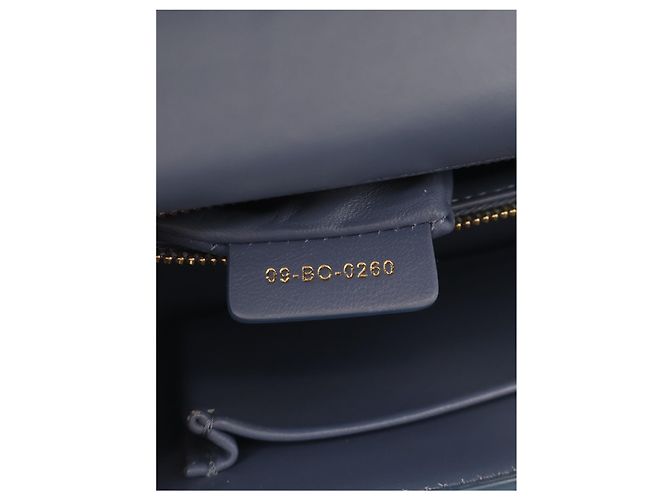 Dior Blue Calfskin Microcannage 30 Montaigne Chain Flap - vista 6