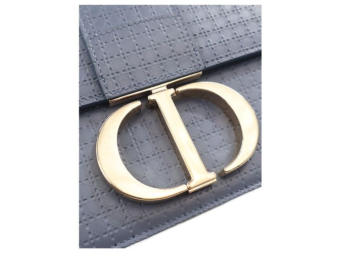 Dior Blue Calfskin Microcannage 30 Montaigne Chain Flap - vista 7