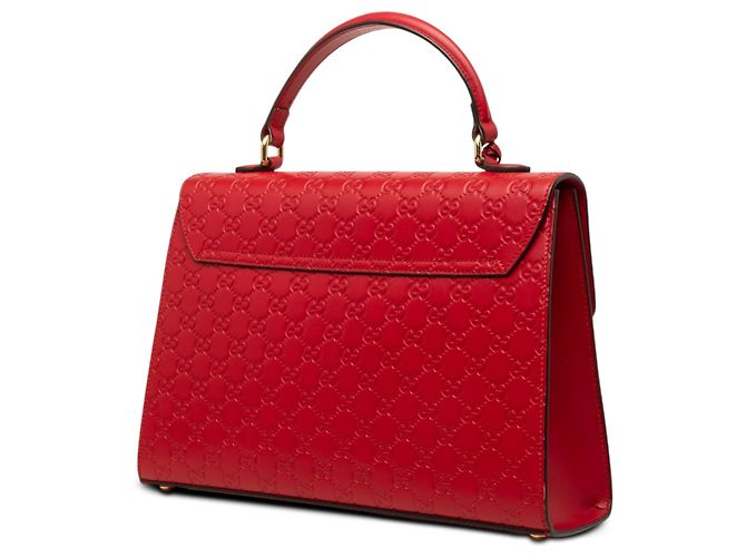 Padlock Borsa a mano Gucci Red Guccissima con lucchetto - vista 2
