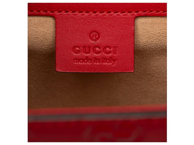 Padlock Borsa a mano Gucci Red Guccissima con lucchetto - vista 5