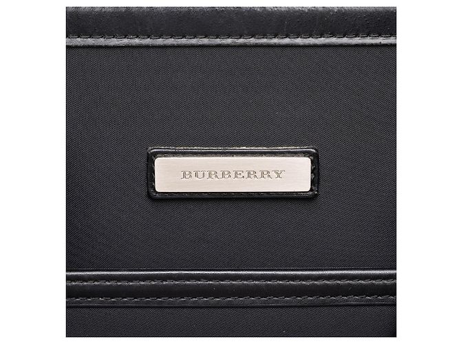 Borsa business Burberry in nylon nero - vista 5