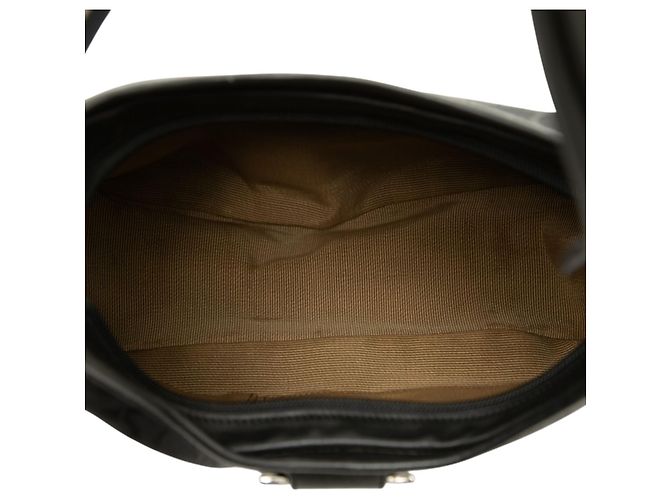 Salvatore Ferragamo Borsa a tracolla Ferragamo in tela Gancini nera - vista 4