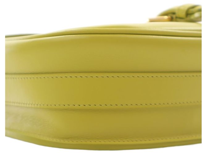 Borsa a tracolla Bobby Dior Medium in pelle di vitello gialla - vista 10