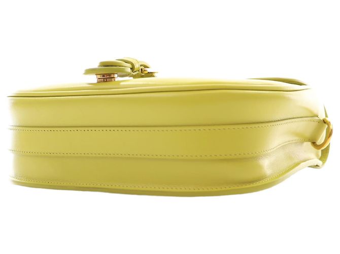 Borsa a tracolla Bobby Dior Medium in pelle di vitello gialla - vista 14