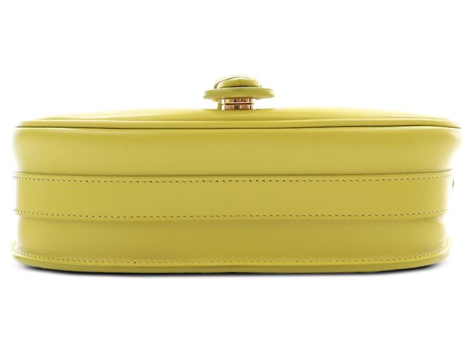 Borsa a tracolla Bobby Dior Medium in pelle di vitello gialla - vista 3