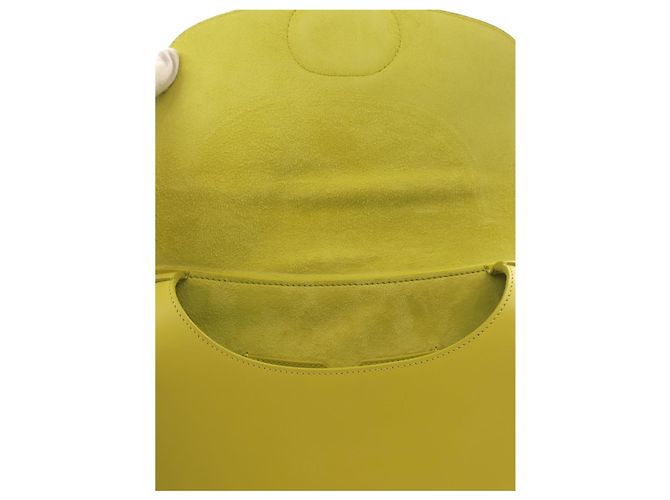 Borsa a tracolla Bobby Dior Medium in pelle di vitello gialla - vista 4