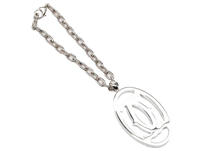 Portachiavi e charm logo Cartier in argento e ottone - vista 2