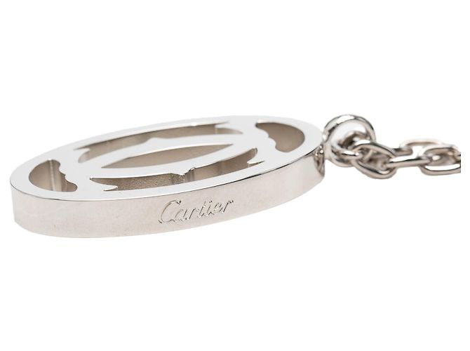 Portachiavi e charm logo Cartier in argento e ottone - vista 3