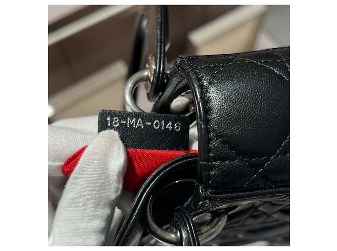 Borsa Dior Lady Dior in pelle nera - vista 8