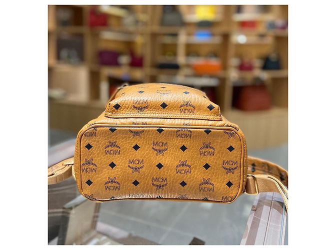 Zaino MCM Visetos Leather Brown - vista 5