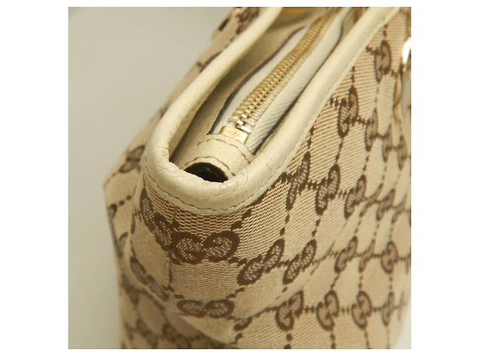 Borsa Tote Gucci GG Canvas Beige - vista 11