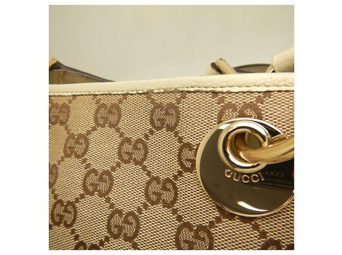 Borsa Tote Gucci GG Canvas Beige - vista 15