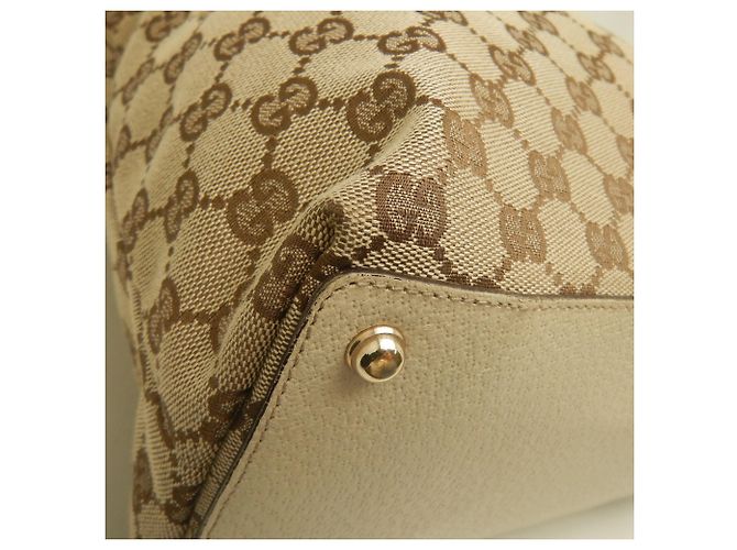 Borsa Tote Gucci GG Canvas Beige - vista 16
