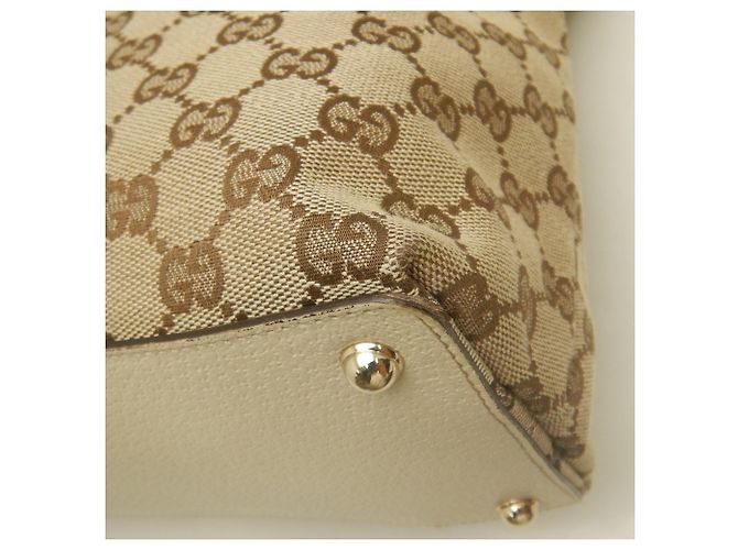 Borsa Tote Gucci GG Canvas Beige - vista 19