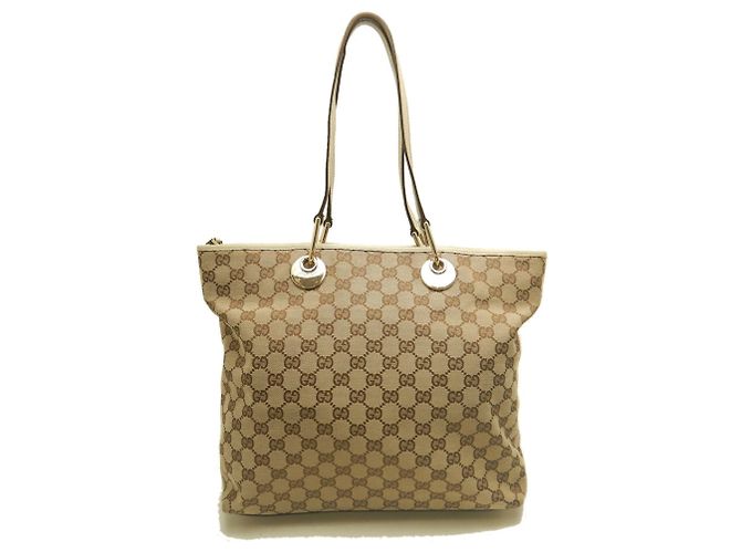 Borsa Tote Gucci GG Canvas Beige - vista 2
