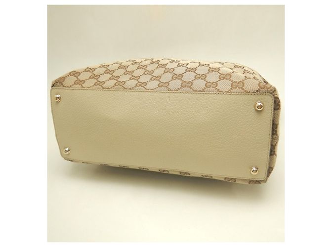 Borsa Tote Gucci GG Canvas Beige - vista 6