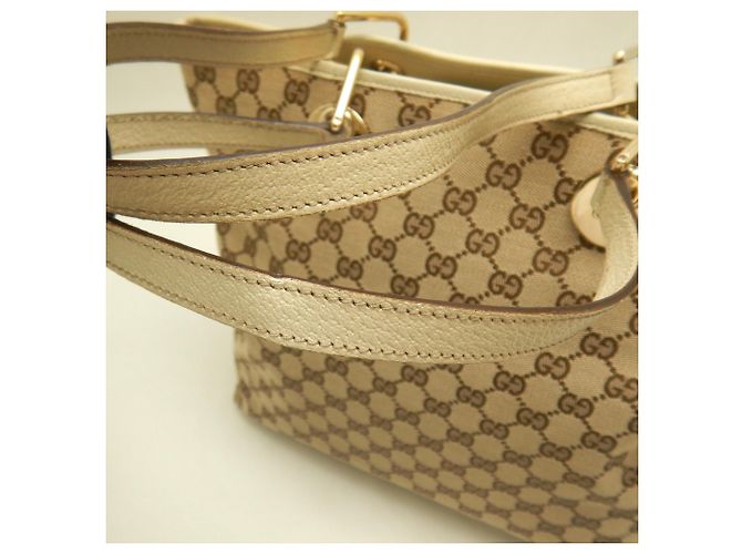 Borsa Tote Gucci GG Canvas Beige - vista 9