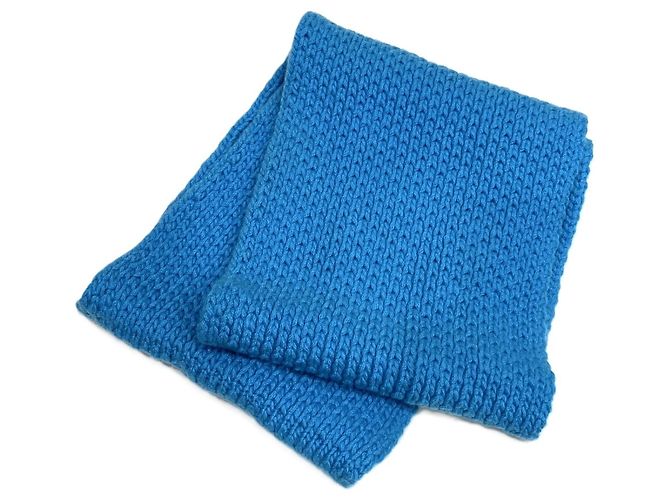 Hermès Sciarpa Infinity Hermes in cashmere blu - vista 2