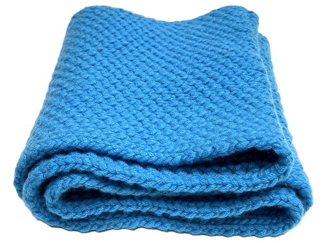 Hermès Sciarpa Infinity Hermes in cashmere blu - vista 3