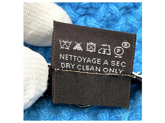 Hermès Sciarpa Infinity Hermes in cashmere blu - vista 5