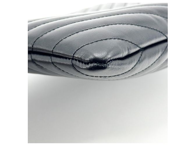 Autre Marque Saint Laurent Classic Monogram Wristlet Matelasse Chevron Leather Large - vista 7